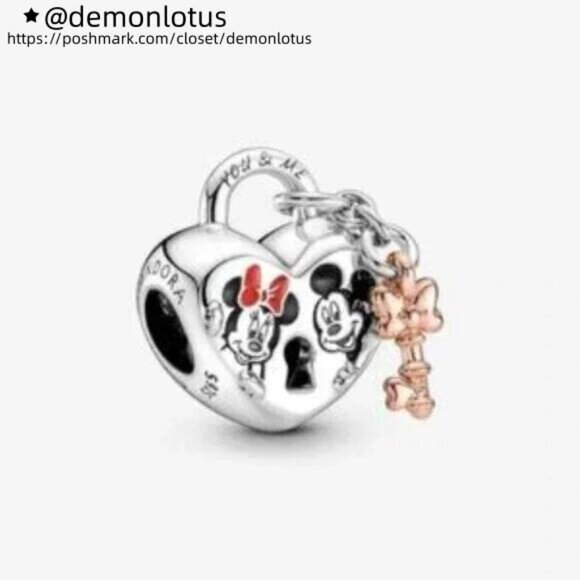 Pandora Jewelry - Pandora Disney Mickey Mouse & Minnie Mouse Padlock Charm